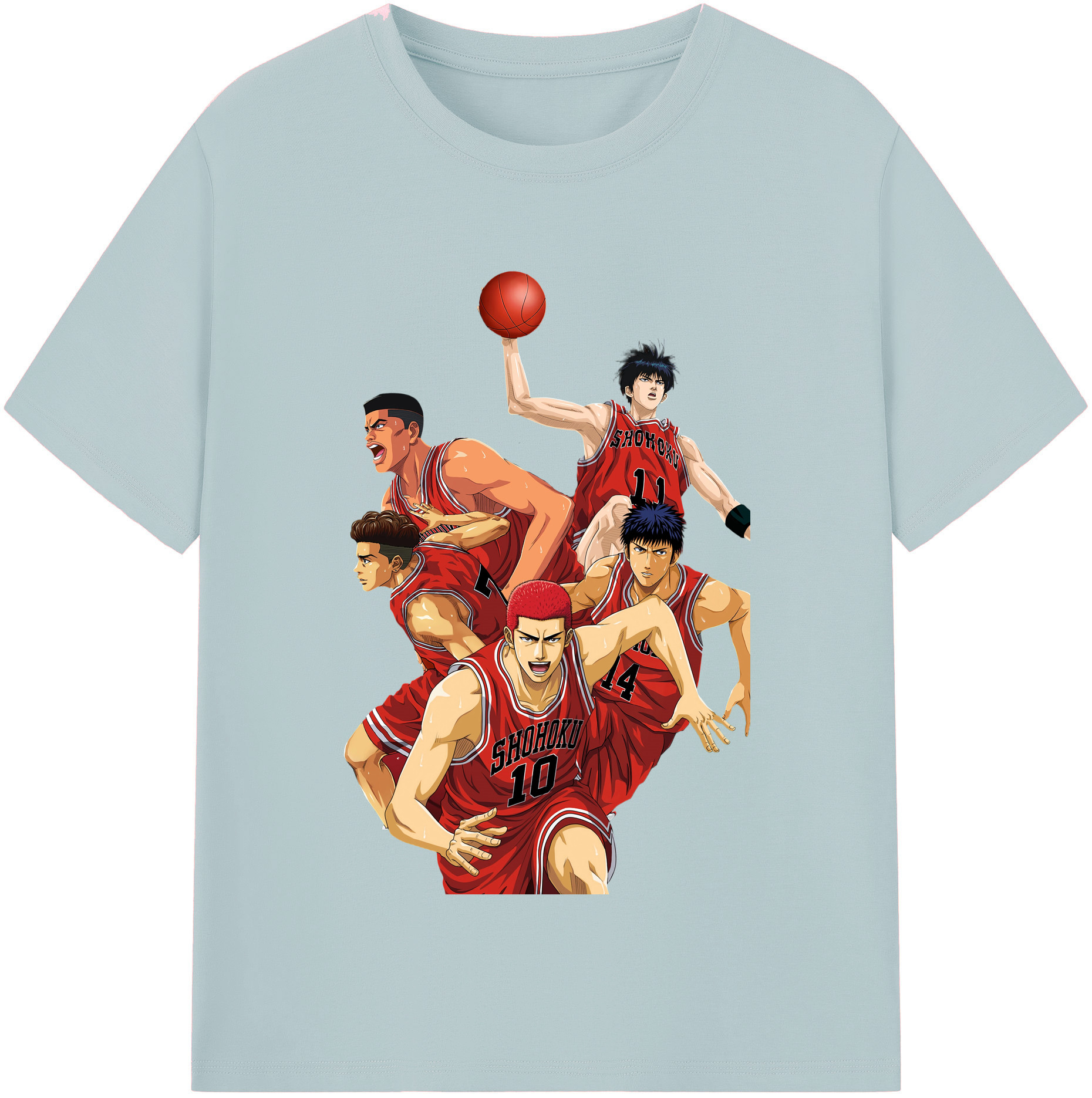 SLAM DUNK／スラムダンク 綿100％半袖Tシャツ（フロントプリント）
